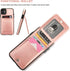 KIHUWEY iPhone 11 Case Wallet with Credit Card Holder, Premium Leather, Magnetic Clasp, Heavy Duty Cover (Rose Gold)