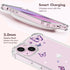 Crystal Phone Case for iPhone 13(2021)/iPhone 14(2022) 6.1", Alluring Purple Butterfly Soft Shockproof Clear Protective