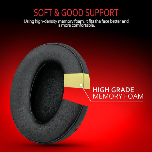 Krone Kalpasmos Large Oval Replacement Ear Pads, Compatible with ATH M50X/M40X/SteelSeries Arctis/HyperX Cloud & Alpha