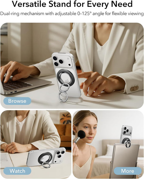 ESR Grip,360 17e/17-12, (2 for MagSafe Phone Grip, Dual-Side Magnetic Phone Adjustable Thin Magnetic Ring Holder