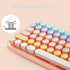 Typewriter Keyboard Wireless, 2.4GHz/Bluetooth/USB-C Rechargeable, Compact 85-Key Retro Round Keycaps, Sweet Pink