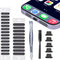 Phone Speaker Dust Protector Stickers & Cleaning Kit for iPhone 14, 13, 12, 11, X, 8, 7