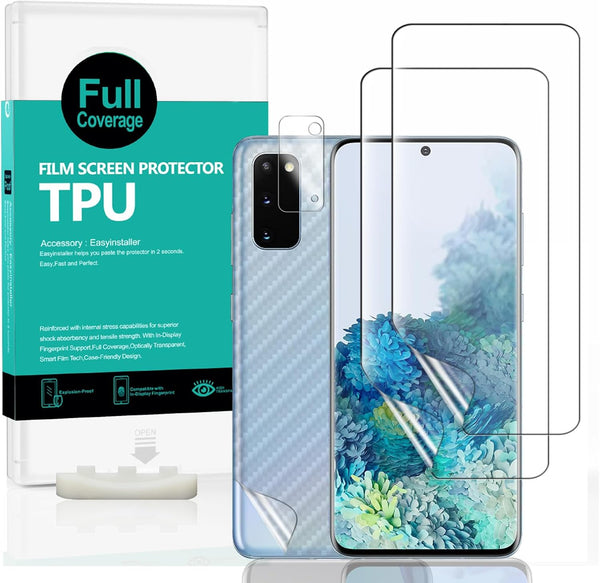 Ibywind Screen Protector for Samsung Galaxy S20 5G, Flexible TPU Film, Includes Camera Lens Protector, Bubble Free