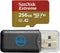 SanDisk Extreme 256GB Micro SD Card for GoPro - Works with Hero 9 Black, UHS-1 U3 / V30 A2 4K Class 10 Bundle