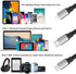3-Pack Retractable 4Ft Multi Charging Cable 3A - 3 in 1 USB Cable for Samsung Galaxy, LG, Huawei, Tablets & More.
