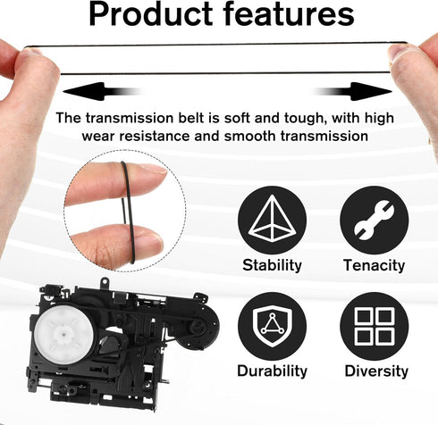 Gtziqa 80Pcs Cassette Cassette 40-135 mm 0.7mm 1mm) Recorder Rubber Belts Player Belts Replacement Kit Recorder Repair