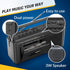 KLIM Cassette Portable Player & Tape Recorder Boombox with AM/FM Radio, USB, Bluetooth, Speaker, and Earphone Jack