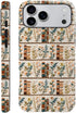 Generic 17 Compatible with iPhone Pro Max,Anti-Scratch Glossy Case Cover,Embroidery Book Flowers Bookshelf
