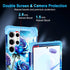 Miqala for Galaxy S22 Ultra 5G Case, Glow in The Dark Three Layer Heavy Duty Shockproof Full Body Protection Hard
