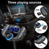 Upgraded Bluetooth FM Transmitter, Wireless Radio Adapter with 1.7'' Display, QC3.0 Dual USB Ports, AUX Input/Output