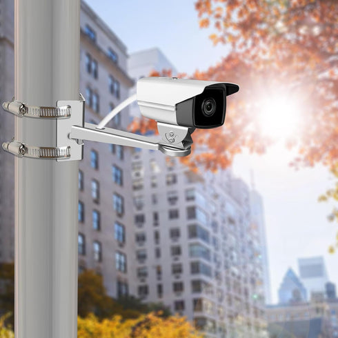 WiTi Stainless Steel Corner and Pole Mount Bracket for Surveillance Camera, Extension Arm Holder for CCTV IP WiFi Battery Cameras, Security Surveillance Systems Installing Indoor and Outdoor