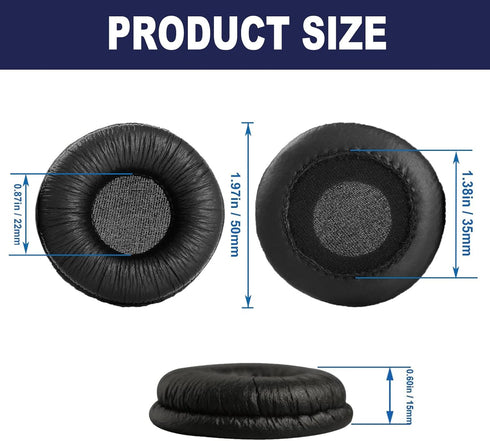 Ear Cushions for Plantronics Headset Replacement, 50mm Ear Pads Compatible with Plantronics HW251N HW261N HW510 HW520
