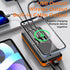 Outdoor Solar Portable Power Bank with Wireless Charging, 10000mAh Battery, IP65 Waterproof, LED Flashlight
