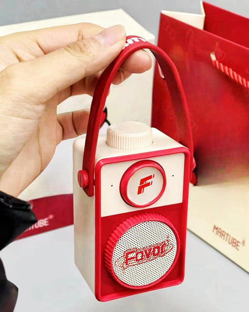 Retro Portable Bluetooth Speaker | HD Sound | 9H Playtime | Cute Speaker for Home, Office, Outdoor Gifts
