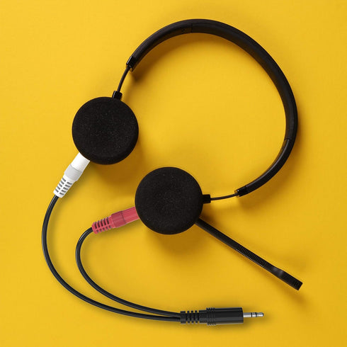 3.5mm Stereo Male to Dual 3.5mm Mono Male Audio Cable, 3ft TRS Male to 2 x TS Male Y Breakout Splitter Adapter