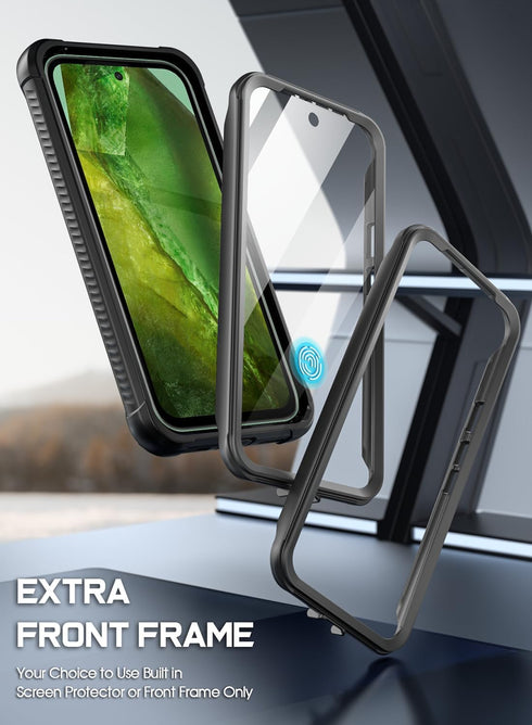 Poetic Guardian Case for Google Pixel 8A 5G (2024) - Rugged, Shockproof, Clear, with Built-in Screen Protector &