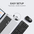 Rapoo X2100 2.4GHz 12 Quiet Wireless Keyboard and Mouse Combo, USB Receiver, Multimedia Keys, Spill-Proof, Full-Sized