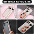 12PCS Heart Phone Ring Holder, Self-adhesive Cell Phone Hook for Tablet DIY Accessories, Black