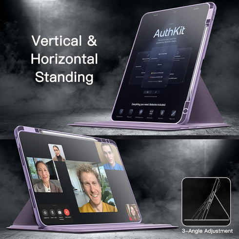 JETech 13-Inch M4/M3/M2 (2026/2025/2024) 360 Rotating Case for iPad Air with Pencil Holder, Degree Rotation Protective