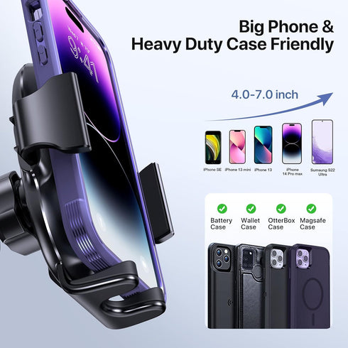 Miracase 3-in-1 Cell Phone Holder for Car, Universal Mount for Dashboard, Air Vent, Windshield, Compatible with iPhone