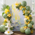 Jnbasdffb 7.2 Abstract Geometric Wedding Arch Cover, Stretchy Spandex Arch Backdrop Stand Covers FT, Simple Yellow Blue