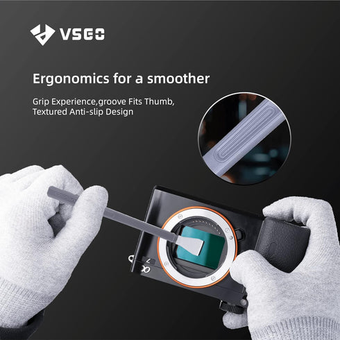 VSGO VS-S01E Professional Camera Cleaning Kit with 6pcs 12mm Swabs and 10ml Cleaner for DSLR Cameras