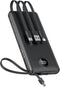VEEKTOMX 10000mAh Portable Charger with Built-in Cables, Slim Fast Charge USB C Battery Pack for iPhone 15/14/13,