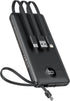 VEEKTOMX 10000mAh Portable Charger with Built-in Cables, Slim Fast Charge USB C Battery Pack for iPhone 15/14/13,