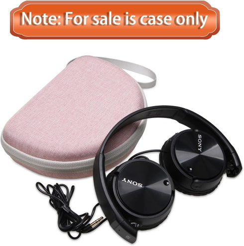 Shop LTGEM Hard Case for Sony MDR-ZX110/ZX110AP/ZX110NC/ZX310AP & iClever BTH22 Kids Headphones - Pink/Black.