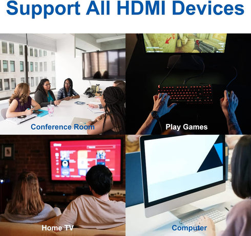 SHD HDMI Cable 75Feet with Booster, 1080P HDMI Cord, CL3 Rated for In-Wall Installation