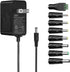 Tonton 12V 1A 10ft AC/DC Power Supply Adapter Cord - Wall Charger for LED Strip Light, CCTV Camera, BT Speaker
