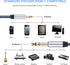 Tiierzon 1/8 to 1/4 Stereo Cable 6Ft, 6.35mm Male to 3.5mm Male TRS Bidirectional Audio Cable for Guitar, Speakers