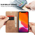 SINIANL iPhone 11 Pro Max Leather Case Book Folding Flip Case with Kickstand and Credit Card Slot, Brown
