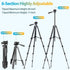 Aureday 64 Phone Tripod Stand, Extendable Cell Phone&Camera Tripod with Wireless Remote and Phone Holder, Aluminum iPad
