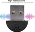 Mini Portable Microphone, USB Studio Speech 360° Omnidirectional Noise Cancellation for Computer PC (Black)