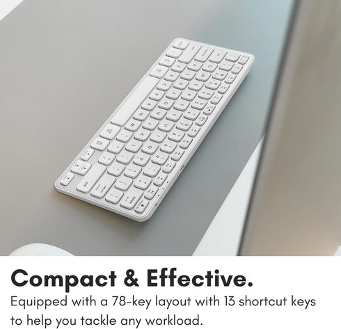 Macally Bluetooth Keyboard for Mac, Premium Multi-Device Compatible Wireless Keyboard for MacBook, iMac, Laptop, PC