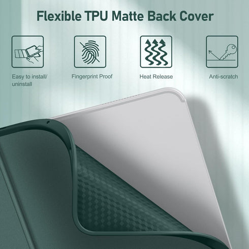 Fintie Keyboard Case for iPad Pro 11-inch M4 (2024), Protective Soft TPU Back Stand Cover with Pencil Holder,
