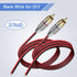 14AWG 1Ft Heavy Speaker Wire to RCA Connector, 2 Pack Speaker Bare Wire Cables to RCA Plugs Adapter Repair Cord for