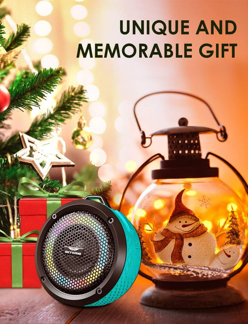 Soundace S6 IPX7 Waterproof Shower Speaker, 5W Bass Bluetooth Speaker with Suction Cup Hook, Mini Portable Outdoor
