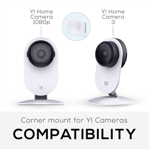Corner Wall Mount for YI Home (3 Pack) Security Camera, Adhesive Holder, No Hassle Bracket