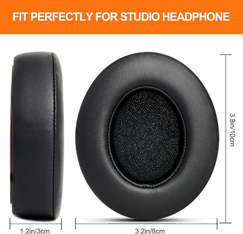 Replacement Ear Pads for Beats Studio 3, Earpad Cushions for Beats Studio 2 3 Wired & Wireless Headphones (Black)