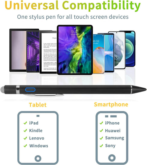 Stylus Pen for Lenovo Tab P11/P12 - Evach High-Precision Fine Tip Pencil with Magnetic Fabric Cap, Ideal for Writing