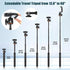 ailight 60" 360 Extendable Travel Tripod & Selfie Stick with Cold Shoe & Wireless Remote, Ball Head for Vlogging