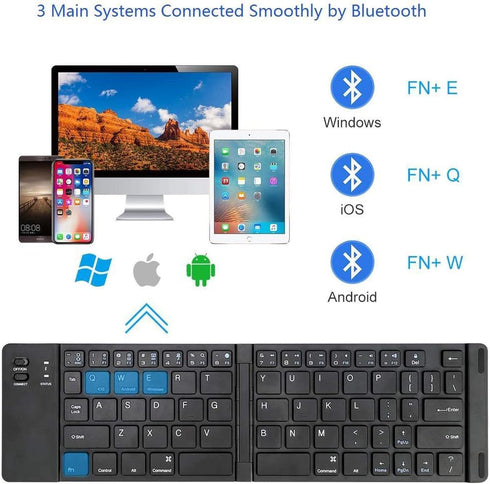 Tek Styz 511 Wireless Bluetooth Keyboard Compatible with Spice Mobile X-Life Pro Built-in Phone Holder/Stand-Ultra Slim