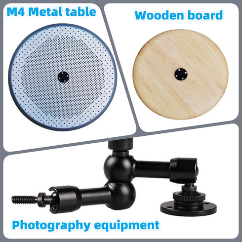 2PCS Camera Adapter Mount Multifunction Desktop Microphone Flange Mount Male 1/4-20 and 3/8-16 and 5/8-27 Inch Female