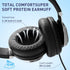 C90 3.5mm AILIHEN Wired Headphones with Microphone Volume Control, Noise Reduction Foldable Comfortable Over Ear