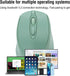 Bluetooth Mouse,Rechargeable Wireless Mouse for Laptop/iPad/MacBook Pro/Air, Silent Mouse Portable Slim for Surface Pro/PC/Lenovo/Samsung Tablet (Light Green)
