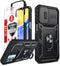 LeYi Galaxy A15 5G Case: Heavy Duty Shockproof Cover with Kickstand, Screen Protector for Samsung A15 5G, Black.