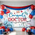 JIFORUI 4x6ft Graduation Congrats Doctor Banner Party Decorations, Medical Graduation Party Supplies, MD Nursing School