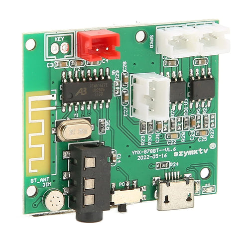 Power Amplifier Board - Stable PCB Bluetooth 5.0 Module with 3.5 AUX Input, 3POUT Output, Includes Power and Sound